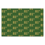 [ Thumbnail: Green, Faux Gold 81st (Eighty-First) Event Tissue Paper ]