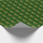 [ Thumbnail: Green, Faux Gold 81st (Eighty-First) Event Wrapping Paper ]