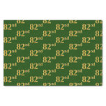 [ Thumbnail: Green, Faux Gold 82nd (Eighty-Second) Event Tissue Paper ]