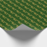 [ Thumbnail: Green, Faux Gold 82nd (Eighty-Second) Event Wrapping Paper ]