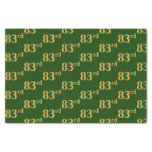 [ Thumbnail: Green, Faux Gold 83rd (Eighty-Third) Event Tissue Paper ]