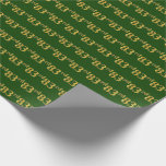 [ Thumbnail: Green, Faux Gold 83rd (Eighty-Third) Event Wrapping Paper ]