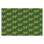 [ Thumbnail: Green, Faux Gold 84th (Eighty-Fourth) Event Tissue Paper ]