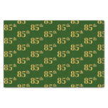 [ Thumbnail: Green, Faux Gold 85th (Eighty-Fifth) Event Tissue Paper ]