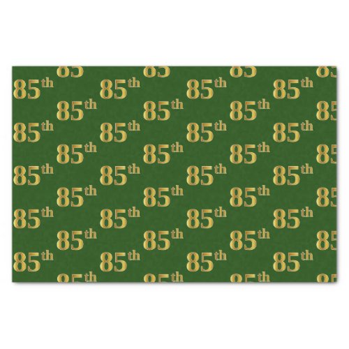 Green Faux Gold 85th Eighty_Fifth Event Tissue Paper