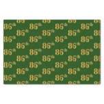 [ Thumbnail: Green, Faux Gold 86th (Eighty-Sixth) Event Tissue Paper ]