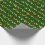 [ Thumbnail: Green, Faux Gold 86th (Eighty-Sixth) Event Wrapping Paper ]