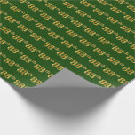 [ Thumbnail: Green, Faux Gold 88th (Eighty-Eighth) Event Wrapping Paper ]