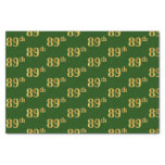 [ Thumbnail: Green, Faux Gold 89th (Eighty-Ninth) Event Tissue Paper ]