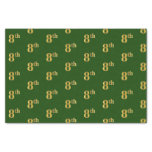 [ Thumbnail: Green, Faux Gold 8th (Eighth) Event Tissue Paper ]
