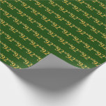 [ Thumbnail: Green, Faux Gold 92nd (Ninety-Second) Event Wrapping Paper ]