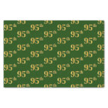 [ Thumbnail: Green, Faux Gold 95th (Ninety-Fifth) Event Tissue Paper ]