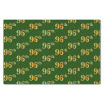 [ Thumbnail: Green, Faux Gold 96th (Ninety-Sixth) Event Tissue Paper ]