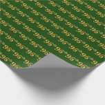 [ Thumbnail: Green, Faux Gold 96th (Ninety-Sixth) Event Wrapping Paper ]