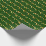 [ Thumbnail: Green, Faux Gold 97th (Ninety-Seventh) Event Wrapping Paper ]