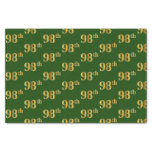 [ Thumbnail: Green, Faux Gold 98th (Ninety-Eighth) Event Tissue Paper ]