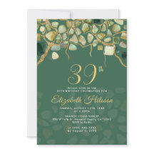 Green Faux Gold Gemstones Birthday