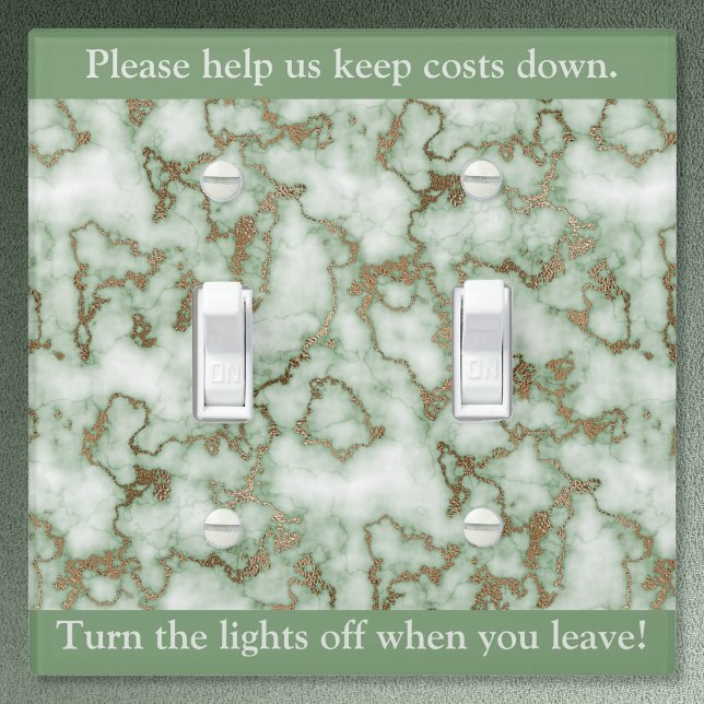 Green faux Gold Marble for gray green walls Light Switch Cover (Green faux Gold Marble for gray green walls Light Switch Cover by Leapfroglisics Shop)