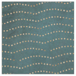 Green &amp; Faux Gold Waves Fabric