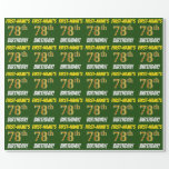 [ Thumbnail: Green, Faux/Imitation Gold, "78th Birthday" Wrapping Paper ]