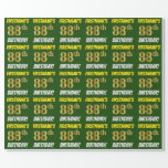 [ Thumbnail: Green, Faux/Imitation Gold, "88th Birthday" Wrapping Paper ]
