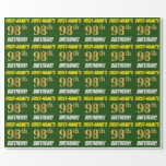 [ Thumbnail: Green, Faux/Imitation Gold, "98th Birthday" Wrapping Paper ]