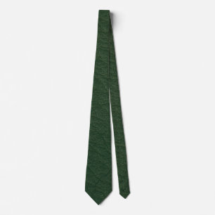 Green Faux Leather Grunge Wedding Groomsmen Neck Tie