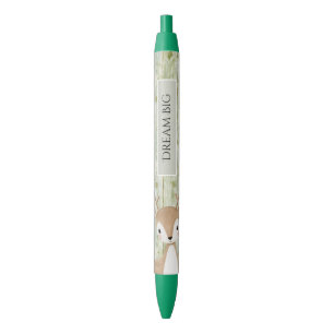 Green Faux Wood Cute Deer Pen
