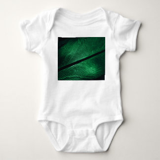 Green Feather, Beautiful Pattern Texture. Baby Bodysuit