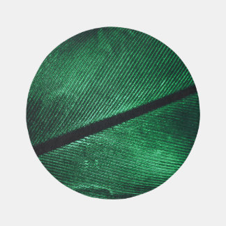 Green Feather, Beautiful Pattern Texture. Rug