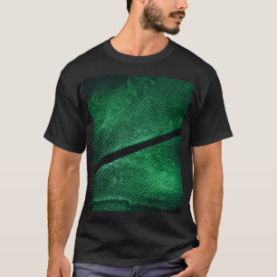 Green Feather, Beautiful Pattern Texture. T-Shirt