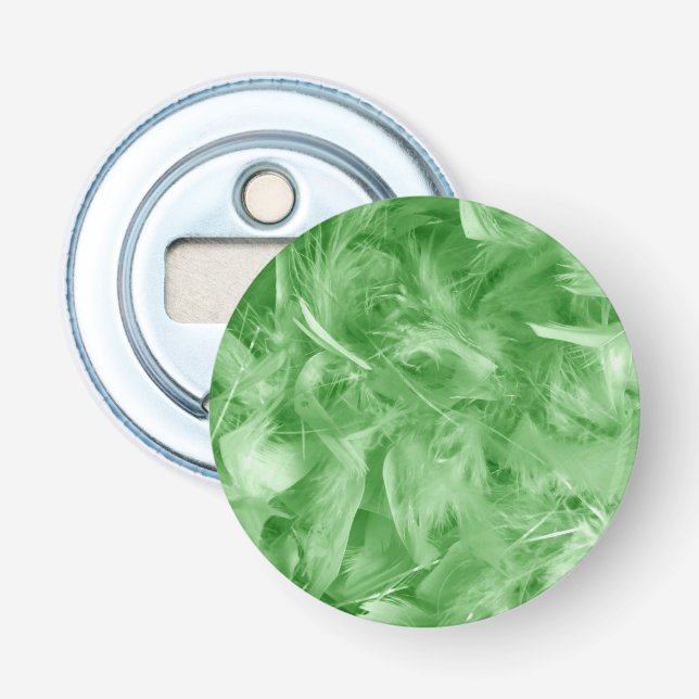 Green Feathers Bottle Opener (Front)