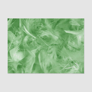 Green Feathers Tissue Paper