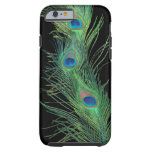 Green Feathers With Black Tough Iphone 6 Case at Zazzle