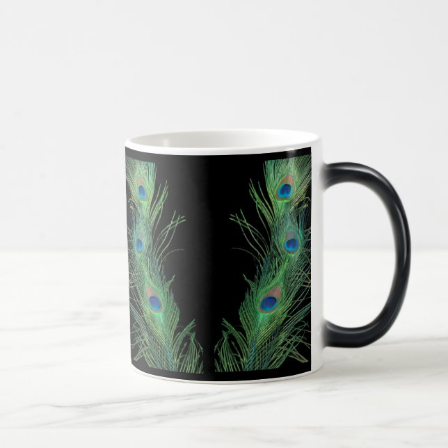 Green Feathers with Black Color Morph Mug (Right)