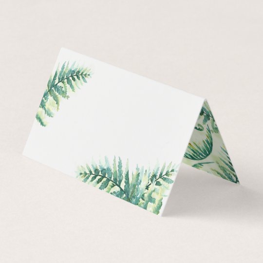 Green Fern Blank Wedding Place Cards Zazzle Green fern blank wedding place cards zazzle