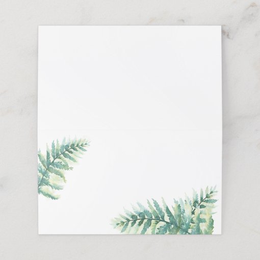 Green Fern Blank Wedding Place Cards Zazzle Green fern blank wedding place cards zazzle