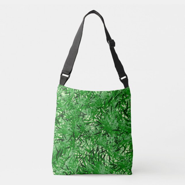 Green Fern Cross-body Tote Bag (Front)