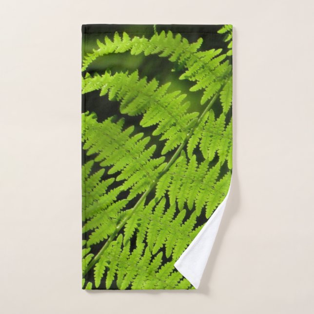 Green fern hand towel  (Hand Towel)