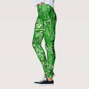 Green Fern Ladies Leggings