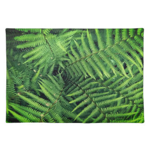 Green Fern leaves Cloth Placemat