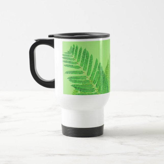 Green Fern Travel Mug (Left)