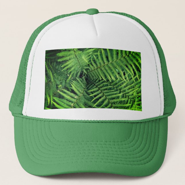 Green fern trucker hat (Front)