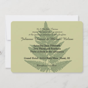 Green Fern Wedding Invitation
