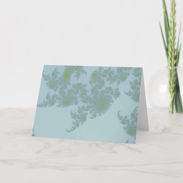 Green Ferns Greetings Card (Front)