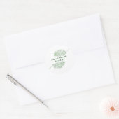 Green Ferns, Save the date Wedding stickers (Envelope)