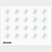 Green Ferns, Save the date Wedding stickers (Sheet)