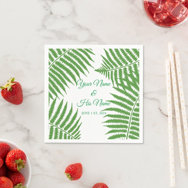 Green Ferns Thunder_Cove  Napkins (Insitu)