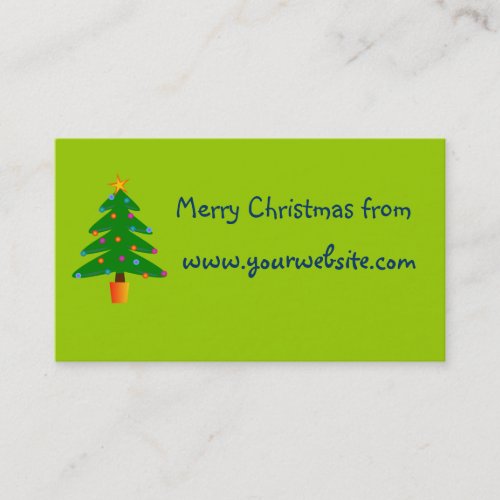 Green Festive Christmas Tree Business Card