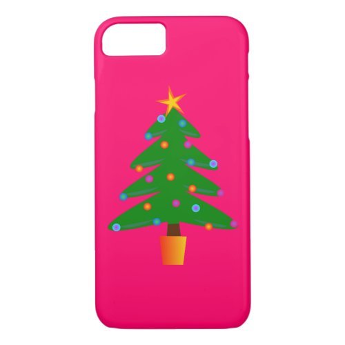 Green Festive Christmas Tree iPhone 87 Case